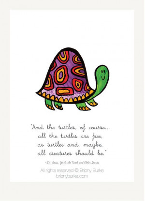 Dr Suess Quote Yertle Turtle Nursery Wall Art by BrionyBurke, $14.00