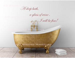 An encouraging wall decal for the bathroom by 60 Second Makeover .
