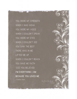 ... Celine Dion Quotes, 8X10 Poster, Weddings Songs Lyrics, Daughters