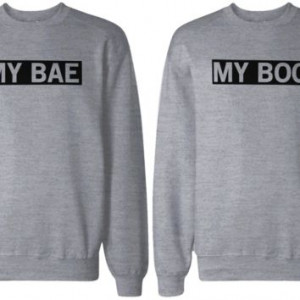 My Bae & My Boo Matching Couple Sweatshirts (Set)