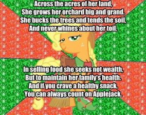 My Little Poetry -Applejack- by snakeman1992