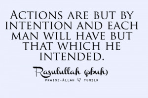 Intention And Action...
