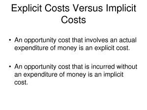 Explicit Costs Versus Implicit Costs by hcj