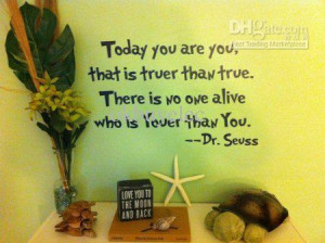 ... You Are You Dr Seuss Quote Wall Decals Nursery Baby Room Wall Stickers