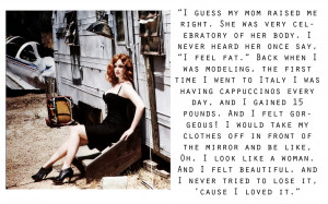 Christina Hendricks loves her curvy body, Quote of the day!