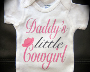 Daddy's little Cowgirl onesie f unny cute novelty baby girl western ...
