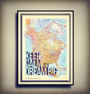 inspirational quote - handmade artwork - upcycled vintage page atlas ...