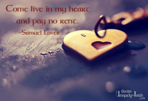 Come live in my Heart and pay No rent”