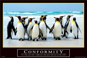 How I Met Your Mother - Barney Motivational Conformity Penguins Poster