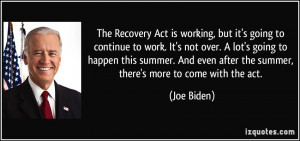 Recovery Act Quotes