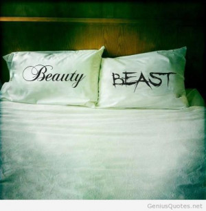 Beauty and Beast funny photo quotes / Genius Quotes