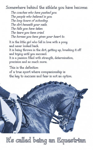 Be Equestrian Quote Photograph