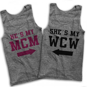 He's My MCM She's My WCW Best Friends Shirts! Matching Couple's Shirts ...