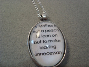 mother quote necklace, mother jewelry, glass quote necklace, mother ...