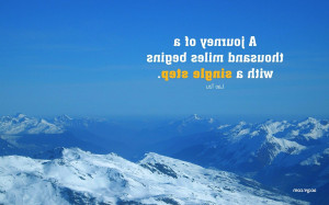 Snowy mountains quotes sky nature blue