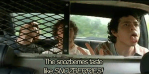 The snozberries taste like snozberries. Super Troopers quotes