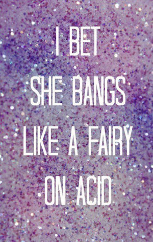 cute quote acid purple fairy