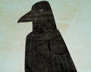 The Quick-witted Crow Print- Baby R oom Decor- Crow Art ...