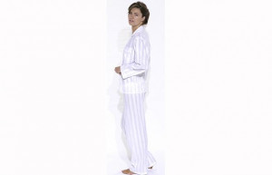 Shadow Stripe pyjamas (white), top, £35; bottoms, £28, www.bodas.co ...