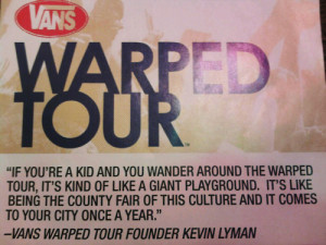 vans quote music Warped Tour picturesque kevin lyman