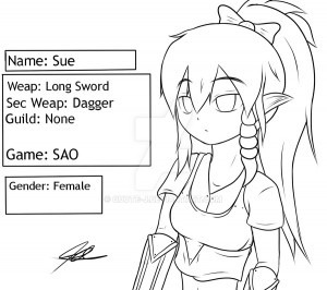 New SAO(ALO) OC Name: Sue ((Sketch)) by Quote-J