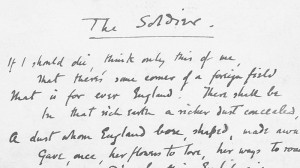 ... The Soldier was one of the most famous poems written during the war