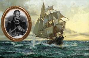 Captain Thomas Cochrane and a ship of the day
