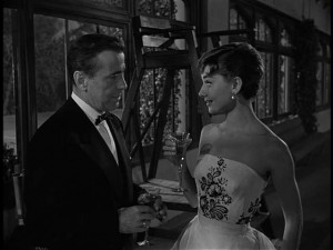 Humphrey Bogart with Audrey Hepburn in Sabrina (1954)