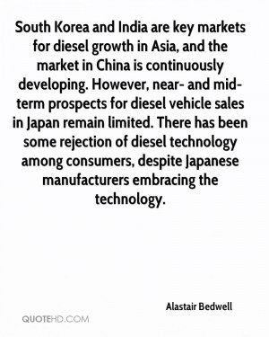 South Korea and India are key markets for diesel growth in Asia, and ...