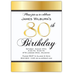 80th Birthday Invitations Unique Offerings from PaperStyle