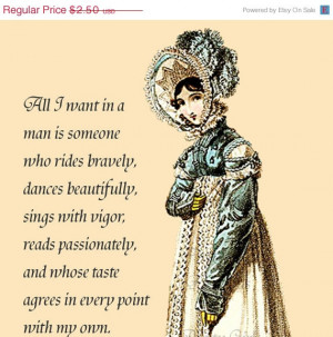 Jane Austen Quotes - All I Want In A Man - Jane Austen Quotes ...