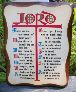 Vintage Wood Wall Plaque The Religious Beatitudes Sayings