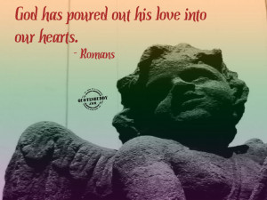 Christian Quote: Love Into Our Hearts Papel de Parede Imagem