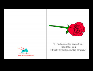 Love Quote Card for Valentine’s day