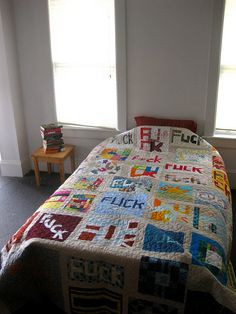 My friend's crafty community F*CK quilt. My square is the one with ...