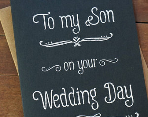 To My Son On Your Wedding Day - Wedding Day Card - Mother of the Groom ...