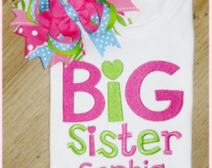 Big Sister, Big Sister Sibling Shir t personalized with name, New Baby ...