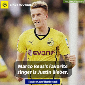 Fav. singer of Marco Reus is Justin Bieber :(