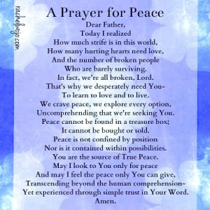 Prayer for Peace...