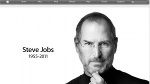 ... of the Apple website confirms that Steve Jobs has died, Oct. 5, 2011