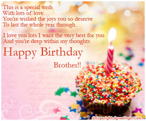 Birthday Messages for Brother