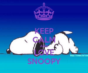 Snoopy Love Keep calm and love snoopy