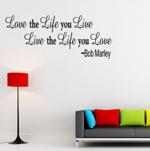 about Vinyl Wall Art Decoration Inspirational Bob Marley Wall Quote ...