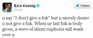 Ezra Koenig, Vampire Weekend - A Silent Wave of Euphoria. Hahah