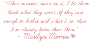 marilyn monroe, pink, quote, text