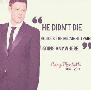 One year now. RIP Cory Monteith.