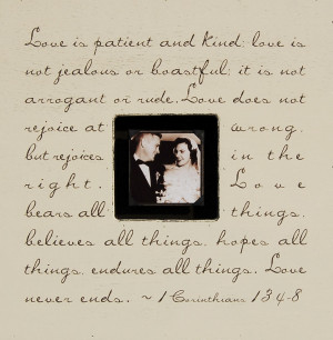... Kids Picture Frames > Love is Patient and Kind Square Picture Frame