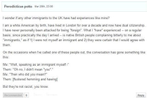 Gentile views towards immigrants