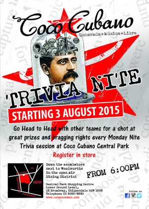 TRIVIA NITE – EVERY MONDAY FROM 6PM
