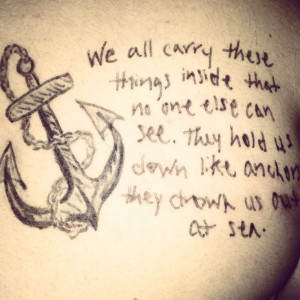 Chelsea Smile~Bring Me The Horizon lyrics w/ anchor tattooed on ...